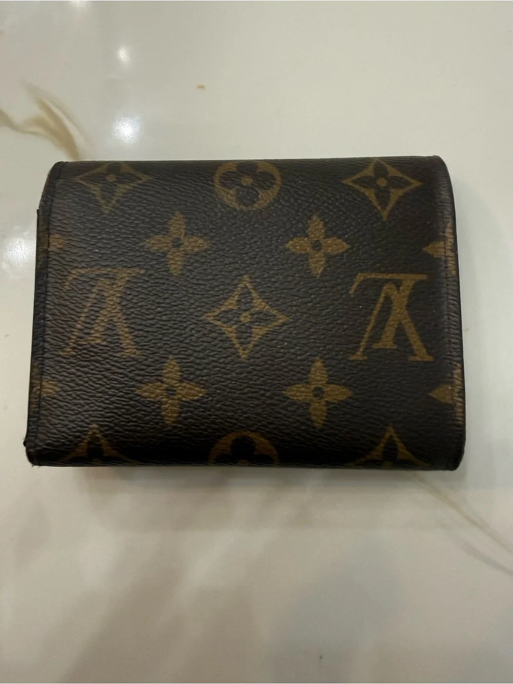 Louis Vuitton Monogram Envelope Compact Wallet in Brown and Gold